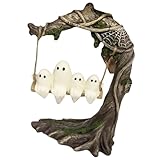 MEILVMEIJI ハロウィン スイング 幽霊 オーナメント 手作り 樹脂 ツリー ブランコ 置物 屋外 屋内 ホーム ガーデン パーティー ディスプラ用