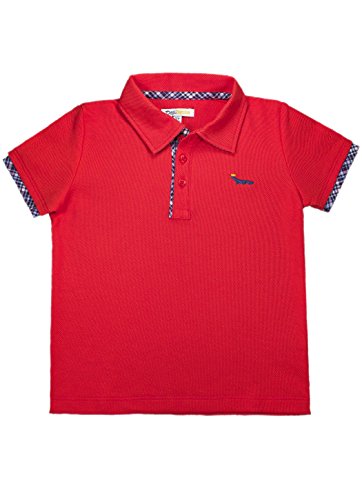 Toddler Boys' Red Pique Polo Shirt - 100% Pima Cotton - Short Sleeve Tennis Shirt2