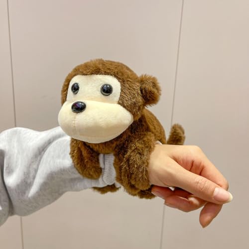 Image of Cute Animal Fur Plush Slap Wristband for Kids -Soft Toy Bracelet, Adjustable Snap Band for Boys & Girls