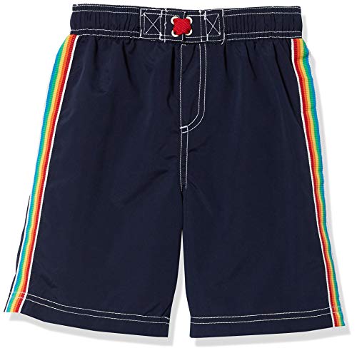 iXtreme Boys' Little Swim Trunks Quick Dry Board Shorts Mesh Lining, Navy, 5