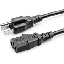 3 Prong AC Power Cord Cable for Panasonic Plasma TV, Panasonic Viera TVs, LG TV, 3D Printer Computers, Monitors & More Charger Replacement Power Cable