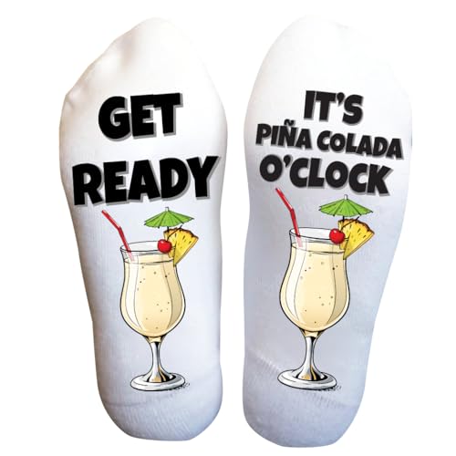 Personalized Novelty Socks – Custom Name Funny Drink Socks for Coffee Wine Piña Colada & Wine Lovers – Perfect Gift for Women & Men – Cozy & Comfy Socks for Vacation Parties Birthdays