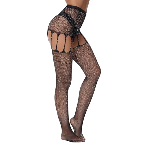 Image of Women's Fishnet Stockings High Waist Tights Suspender Hosiery Sexy Pantyhose