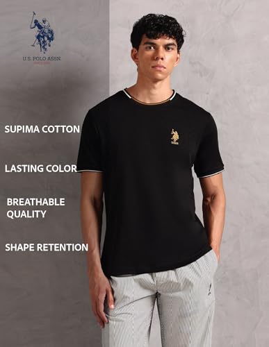 Image of U.S. Polo ASSN. Mens OEE08 Crew Neck Comfort Fit Lounge T-Shirt