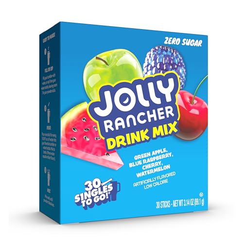 Jolly Rancher Singles To Go Variety Pack, Powdered Drink Mix, Zero Sugar, Low Calorie, Includes 4...