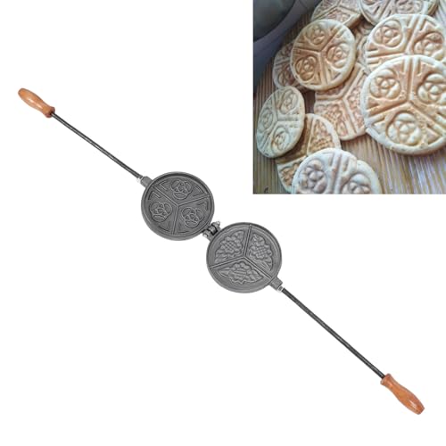 Jiawu Hochwertige Doppelseitige Pfannkuchen-Grillplatte Zum Vielseitigen Pfannkuchenbacken, Geeignet für Gasherde und Gasherde