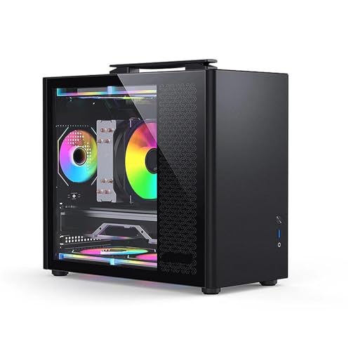Gabinete portátil para computadora EWAIDI M5 M-ATX, compatible con Motherboards ITX, ATX, con fuente ATX/SFX, soporte USB 3.0, chasis mini escritorio negro miniatura 1