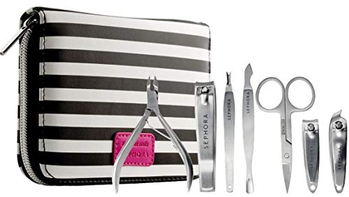 Sephora Collection Tough As Nails Deluxe Manicure Kit(Nipper, Clipper, Scissors, Pusher, Toe Nail Clipper, Cuticle Trimmer, Angled Nail Clipper), 7-PC Set
