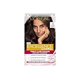 L'Oréal Paris Excellence Crème Permanent Hair Dye, Radiant At-Home Hair Colour with up to 100% Grey Coverage, Pro-Keratin, Up to 8 Weeks of Colour, Colour: 3 Natural Darkest Brown