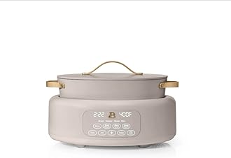 Beautiful 10 in 1 6 Qt Electric Multi-Cooker, by Drew Barrymore Cornflower Blue (Porcini Taupe)