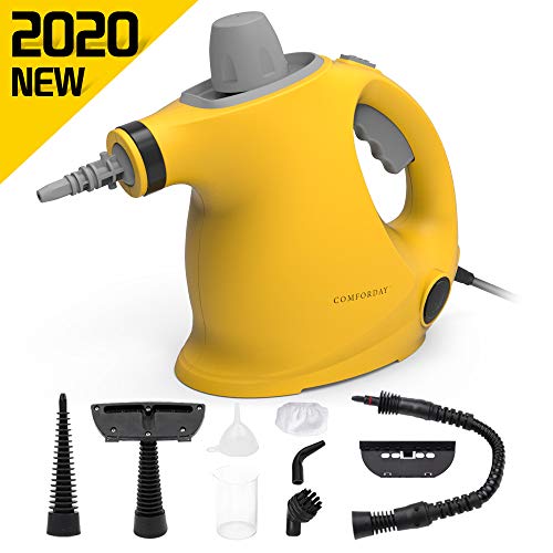 Comforday Multi-Purpose Handheld Pressurized Steam Cleaner with 9-Piece Accessories for Stain Removal, Steamer
