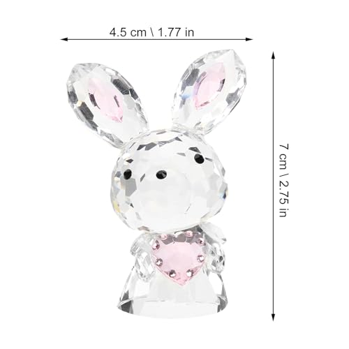 Figurine de lapin en cristal ornement unique décoration maison