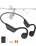 sayrelances Kopfhörer Schwimmen, Knochenschall Kopfhörer Bluetooth, 32G-Speicher, IPX8 Wasserdicht, Bluetooth 5.3, Unterwasser-Kopfhörer mit MP3-Player für Schwimmen