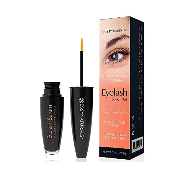 EssyNaturals-Eyelash-and-Brow-Growth-Serum-Irritation-Free-Formula-3-Months-Supply-3ml Essynaturals Premium Eyelash Growth Serum for Longer, Fuller, Thicker Lashes
