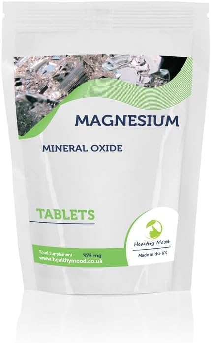 Magnesium 90 Tablets 375mg – Essential Mineral Supplement for Bone Health, Muscle Function, and Energy Production – Vegan-Friendly