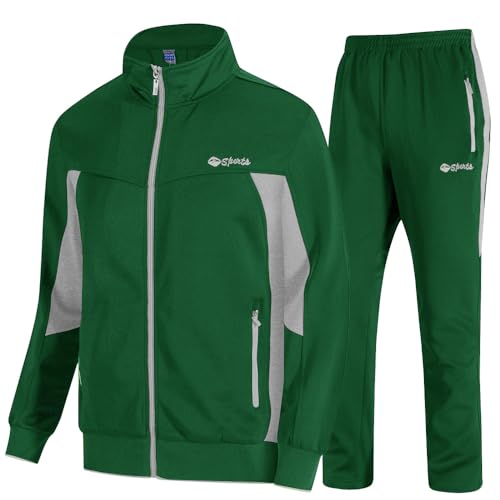 Image of TBMPOY Men's Tracksuit Athletic Sports Casual Full Zip Sweatsuit