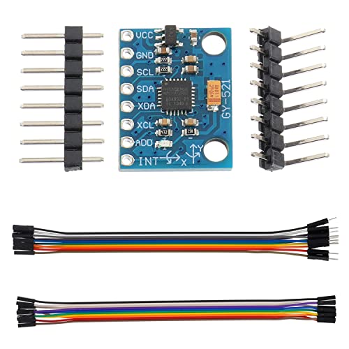 1pcs MPU-6050 GY-521 MPU6050 3 Axis Accelerometer Module 6 DOF Gyroscope Sensor Module 16 Bit AD Converter Data Output IIC I2C for Arduino