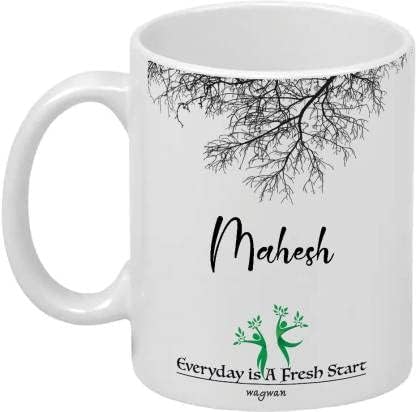 VOLTX DESIGN Mahesh Printed VTX-348 Ceramic Coffee Mug  (330 ml)