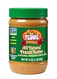 Teddie All Natural Peanut Butter, Smooth, 16-Ounce Jar (Pack of 4)