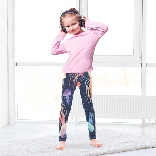 Bolaz Toddler Girls Leggings Printed Yoga Pants Leggings Benthic Fauna Jellyfish for Kids4