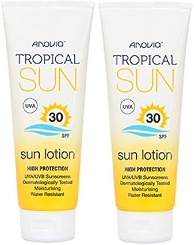 2x Anovia Tropical Sun SPF 30 Sun Lotion 75ml