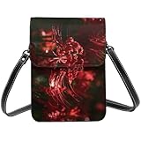 彼岸花 花柄3 スマホポーチ本革 ショルダーバッグ 薄い レディース メンズミニポーチ 人気 財布 斜め掛け バッグ 高い19cm*幅13.5cm*厚2cm