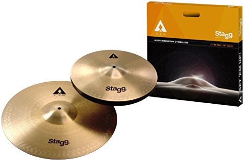 copper-steel lega Stagg AXA SET - Set di piatti Hi-Hat/Crash