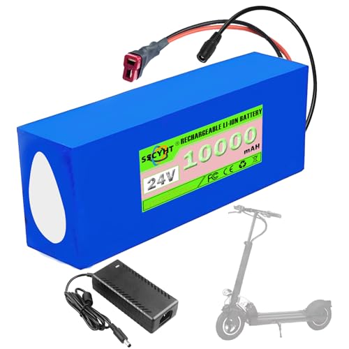 Sscyht Batería Repuesto 36 V Y 10 Ah Batería Litio 24 V Y 15 Ah Y 8 Ah Baterías De Iones De Litio 48 V Baterías Para Patinetes Eléctricos Con Motores 150 W A 400 W,24v10ah T Plug Sscyht Batería Repuesto 36 V Y 10 Ah Batería Litio 24 V Y 15 Ah Y 8 Ah Baterías De Iones De Litio 48 V Baterías Para Patinetes Eléctricos Con Motores 150 W A 400 W,24v10ah T Plug