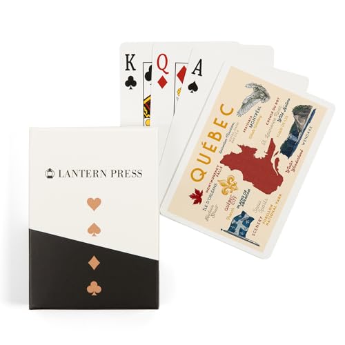 52 Naipes de Poker Quebec Canadá, Tipografía e Iconos