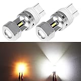 PHINLION 7440 LED Reverse Lights, 3600 Lumens Super Bright 7443 T20 W21W 7441 LED Daytime Running Light Bulbs for Back Up DRL Brake Tail Lights, 6000K Xenon White