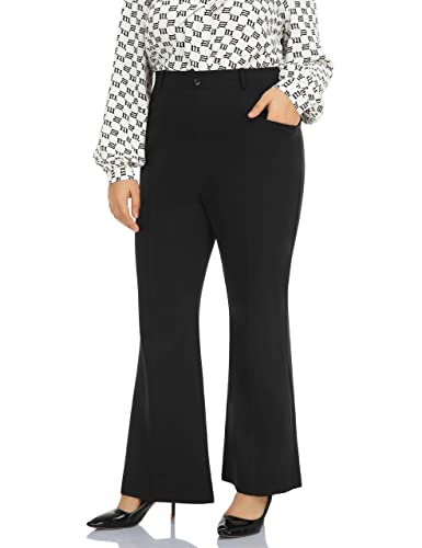 UUE Anzughose Damen Plus Size Bootcut Stretch-Hose mit Taschen, Tall/Lang/Petite Für Büro Geschäft Alltag Hohe Taille Hose Cover