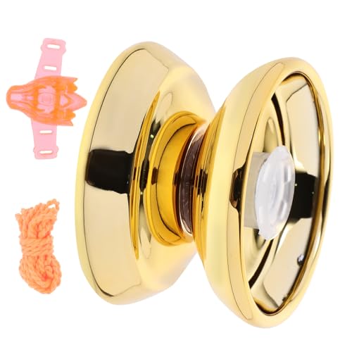 Kisangel 1 Set Metal Unresponsive Professional Educational Yo-yo Yo-yo Ball Yo-yos for Beginner Unresponsive Balls Professional Balls Ball Alloy Golden