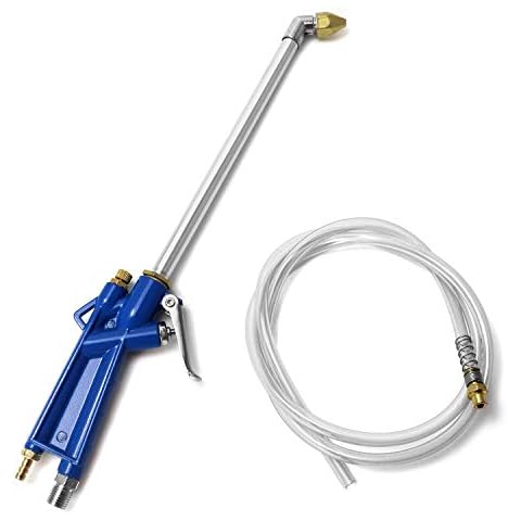 QWORK Air Blow Gun Pneumatic Engine Cleaning Gun with 4Ft Hose, Cleaning Degreaser Sprayer Tool Cover