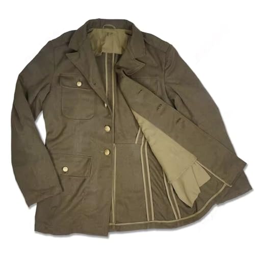 1st Coat WWII US Jacket Retro Uniform Men's Trench Coat Replica WW2 Vintage Cotton Jackets2