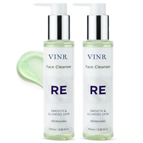 Image of VINR Refreshing Face wash with 5% Niacinamide & 0.5% Hyaluronic Acid | Gentle Cleanser for Wrinkles & Dull Skin | Infused With Vitis Vinifera| Anti Aging For Men & Women | 200ml (Pack of 2)