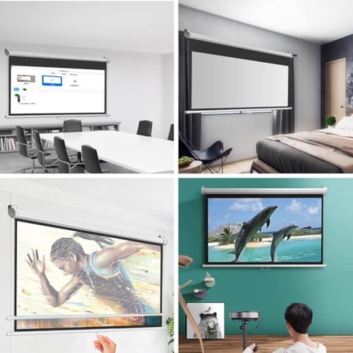 Pantalla manual para proyector 60" a 100" HD 16:9 miniatura 4