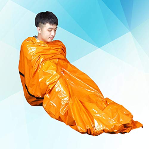 1 saco de dormir impermeável para alívio de desastres ao ar livre 203 x 91 cm, emergência para ativi