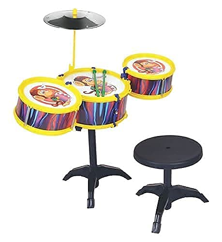 KAMY Traders Hip Hop Drum Set with Seat Musical Instruments Playing Rhythm Beat Toy for Boys Girls Good Quality Plastic (2+ Years, Multicolor) (B0C1ZNPHB9) Amazon Price History, Amazon Price Tracker