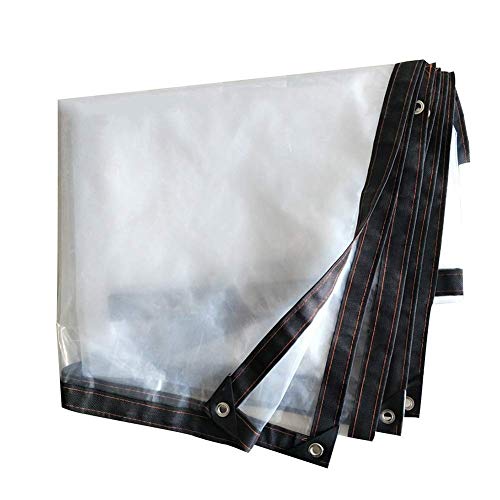 Preisvergleich Produktbild GRW-Plane Wasserdichte, transparente Fensterdichtung aus Multifleisch, winddichtes Metallknopfloch, Polyethylen, 18 Größen (Farbe: klar, Größe: 2X6 m) Garten liefert ( Color : Clear , Size : 2X9m )