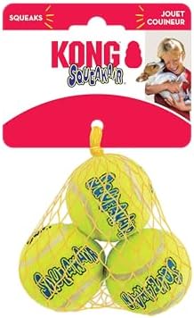 KONG Lot de 3 balles couinantes pour chien - Balles de tennis cou...