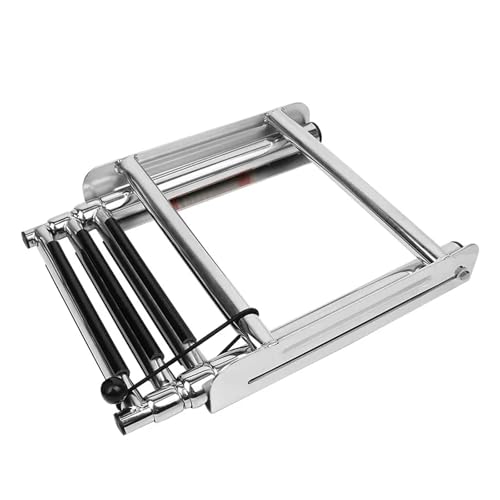 Escalera telescópica de acero inoxidable 3 peldaños para piscina miniatura 3