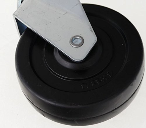 Miniatura 7 de Tech Team #716 - Rueda giratoria de puerta con resorte, rueda plana de 4 pulgadas, soporte de 125 libras, ajuste automático de altura, giro de 360