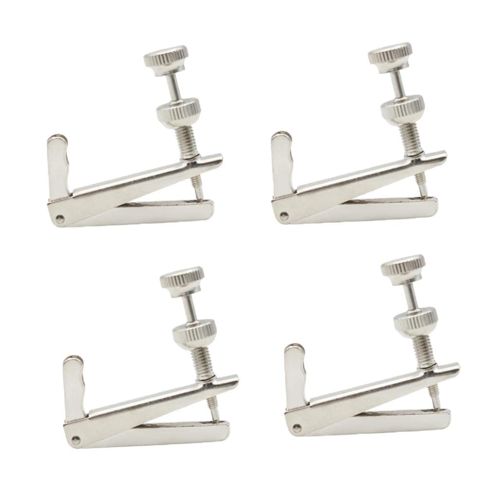 BNF® 4 Pieces Violin Fine Tuners Adjusters Fiddle Parts 3/4-4/4 Universal Silver-image-17