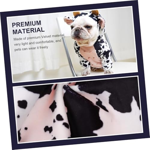 Disfraz ligero de vaca para perros y gatos, talla S miniatura 6