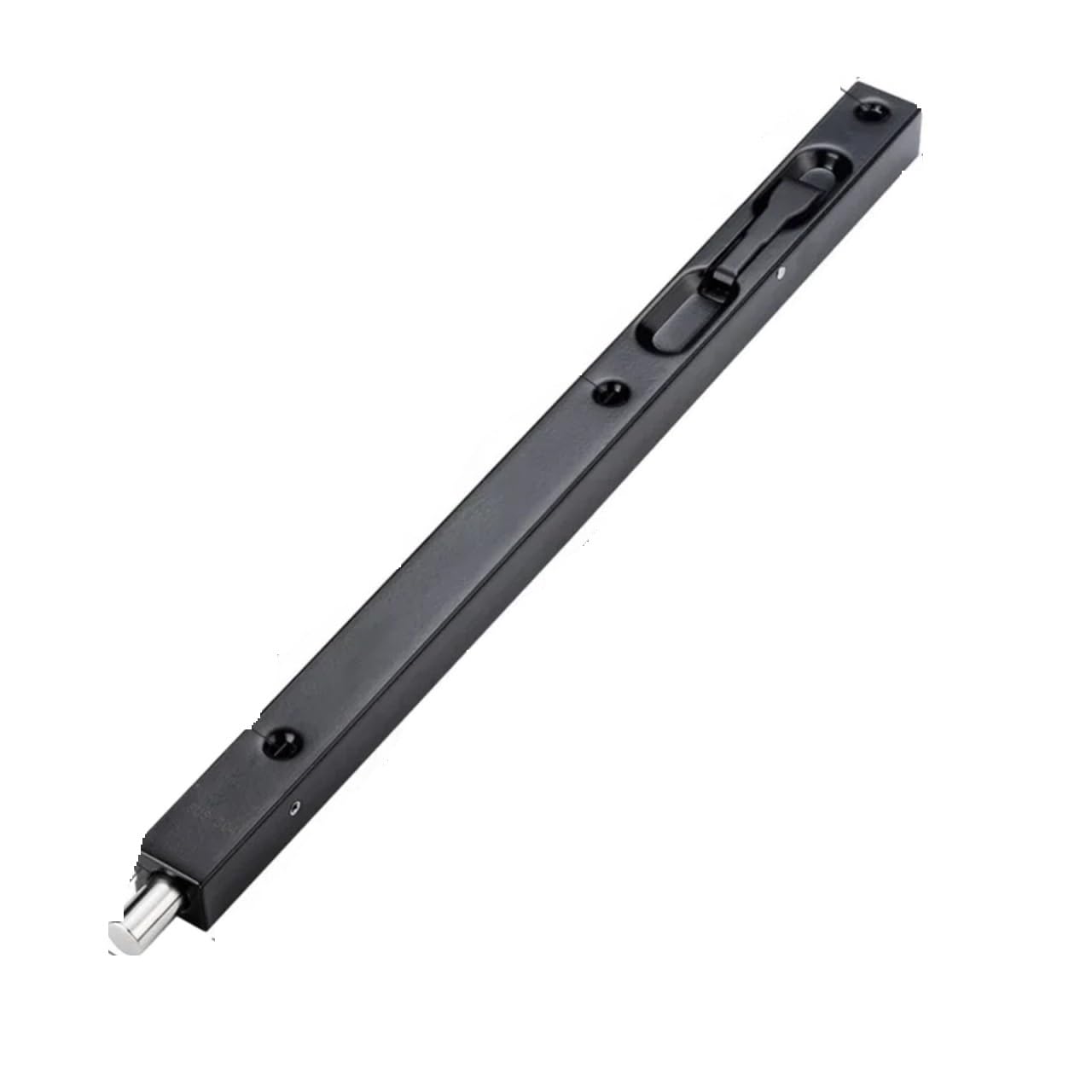 Ayztantine Black-12Inch Door Flush Bolt Latch Lock Concealed Door 304 Stainless Steel Door Flush Bolt - Hidden Vertical Lock For Wooden, Main, Security & Double For Bedroom, Bathroom(Black-12Inch)