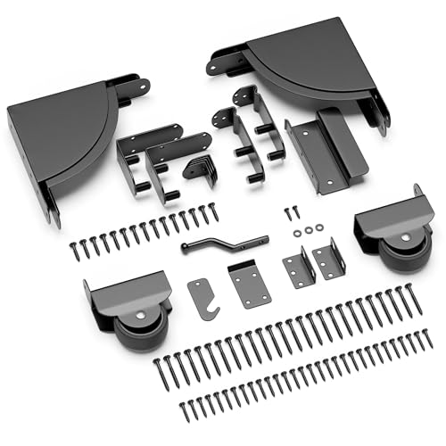 SANKINS Heavy Duty Sliding Gate Kit Adjustable Sliding Gate Hardware Kit for Wood Fence Anti Sag Gate Kit Gate Corner Brace Bracket with Gate Latch Fence Gate Kit for Driveway Gates Pool Gates
