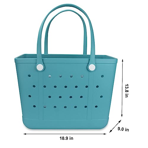 Image of Beach Bag X Large Rubber Tote Bag, Waterproof Washable Open for Women Croc Bag Hand Bag for Beach Pool Yoga