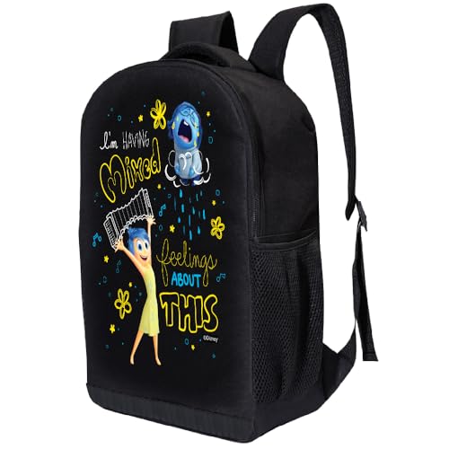 Disney Inside Out Backpack for School | Kids Shoulder Bag Travel Backpack School Backpack | Cute Kids Backpack for Boys, Girls, Toddlers Unisex (Mixed Feelings)2