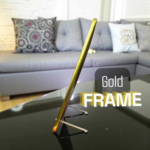 Image of Personalized Photo Frame for Wedding, Anniversary & Memories Photo Frame, Customizable Picture Display, Perfect for Birthday, Anniversary, Wedding Gift (Gold A4)