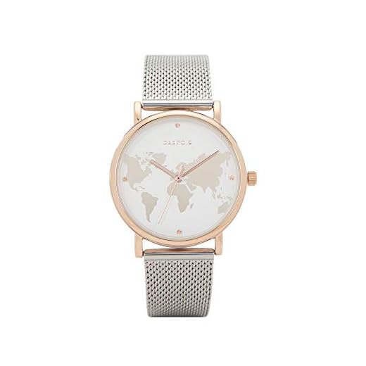 Parfois - Reloj Correa De Acero Esfera Mapamundi - Mujeres - Tallas Única - Plateado